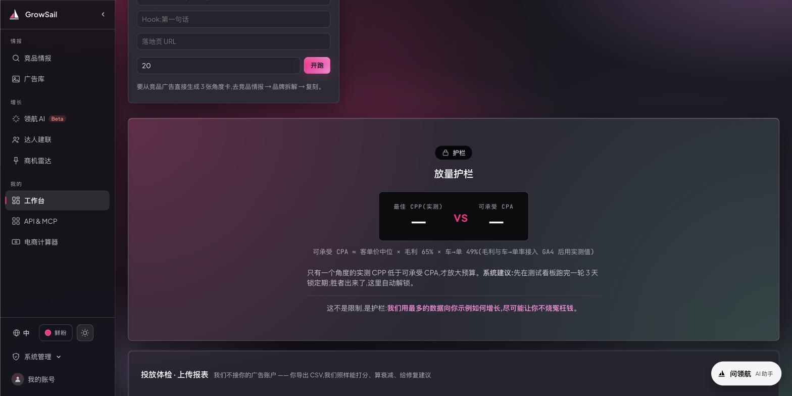 放量护栏：每次加预算的上限与观察期说明